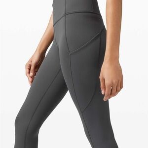 Lululemon Fast and Free Tight II 25" *Non-Reflective Nulux Graphite Grey